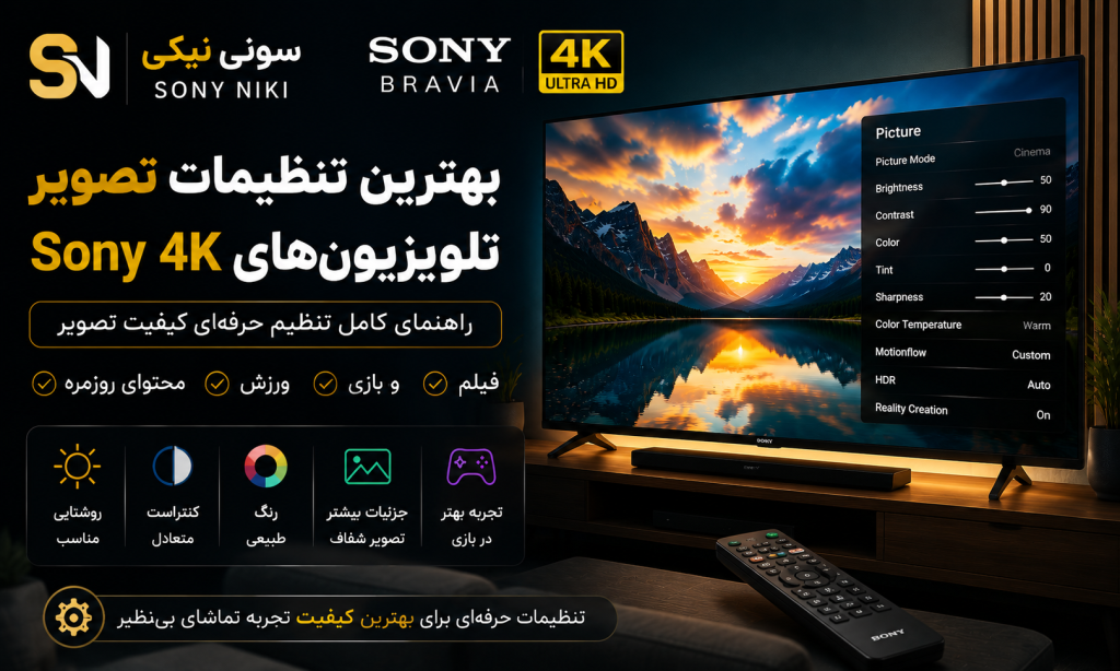 بهترین تنظیمات تصویر برای تلویزیون‌های Sony 4K | تنظیم حرفه‌ای کیفیت تصویر سونی
